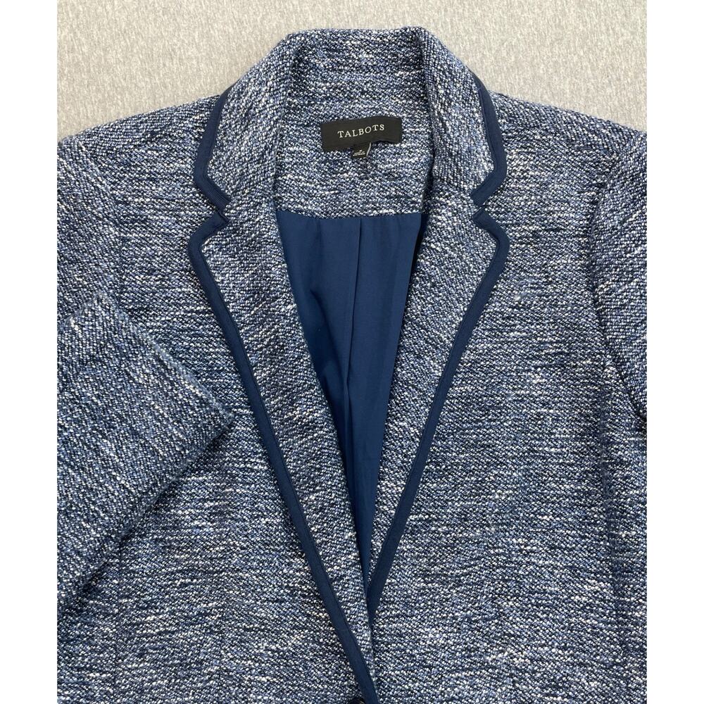 Talbots Blazer Womens 8 Cotton Blend One-Button Lined Jacket - Picture 1 of 9